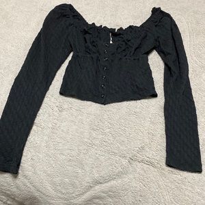 Black crop top